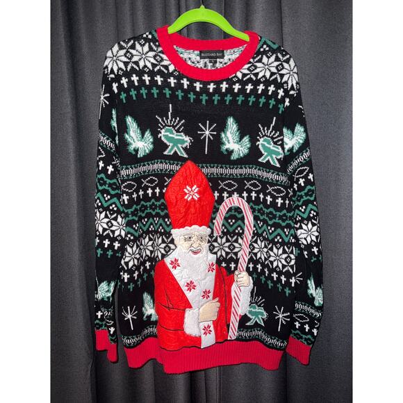Ugly Christmas Sweater Xmas Size Large Pope - Picture 1 of 3